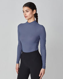 Lightweight Long Sleeve Top in Slate Blue