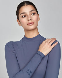 Lightweight Long Sleeve Top in Slate Blue