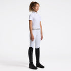 Girl's Jersey Short Sleeve Show Shirt in White