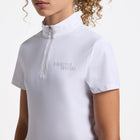 Girl's Jersey Short Sleeve Show Shirt in White