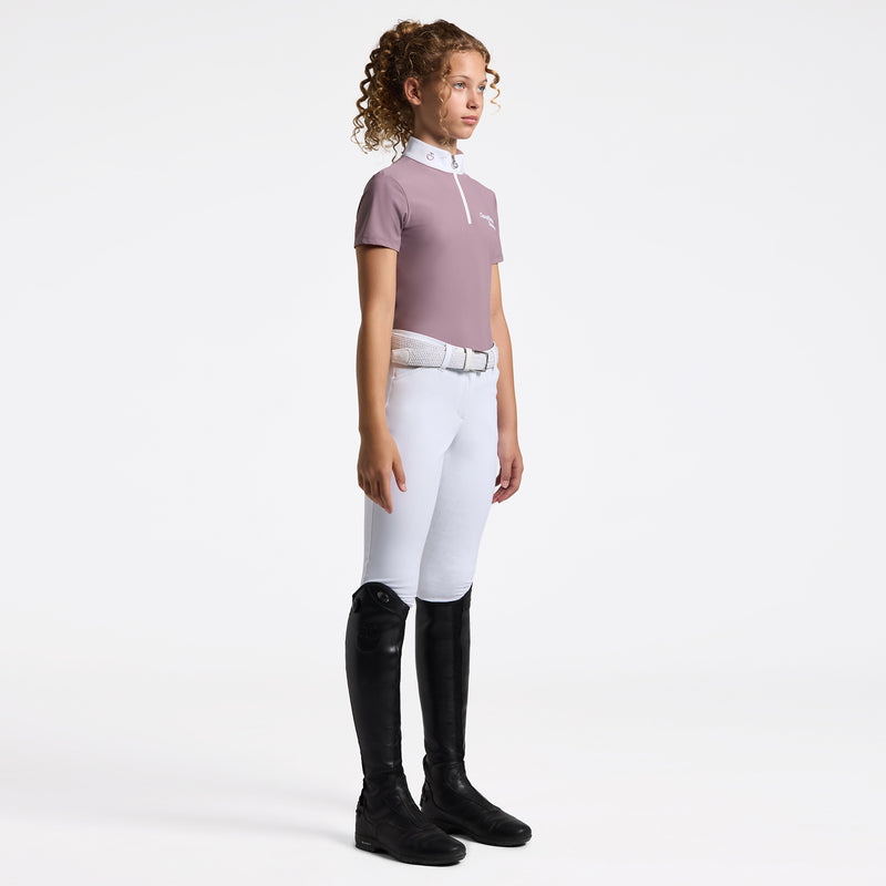 Girl's Jersey Short Sleeve Show Shirt in Grape Shake