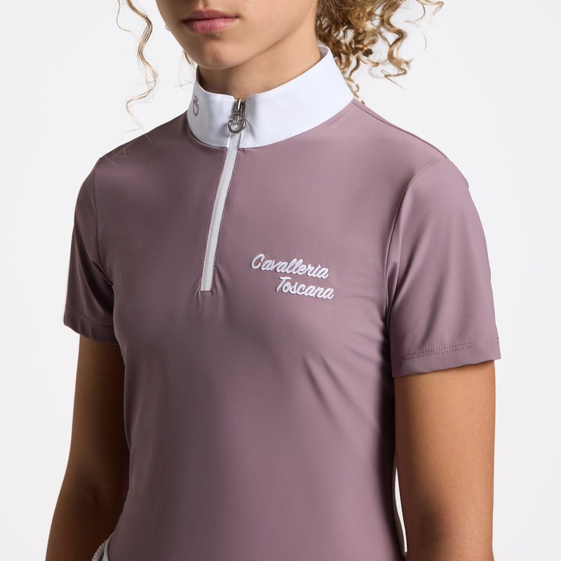 Girl's Jersey Short Sleeve Show Shirt in Grape Shake