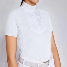 Perforated Short Sleeve Show Shirt in White