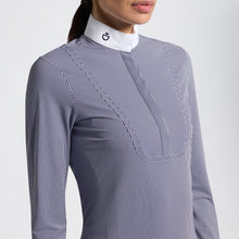 Striped Long Sleeve Show Shirt in Navy