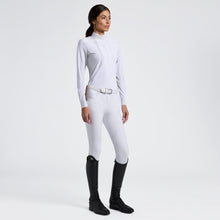 Heat-Sealed Bib Long Sleeve Show Shirt in White