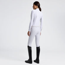 Heat-Sealed Bib Long Sleeve Show Shirt in White