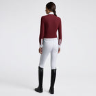 Pleated Long Sleeve Show Shirt in Bordeaux