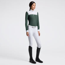 Pleated Long Sleeve Show Shirt in Dark Green