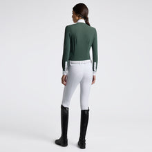 Pleated Long Sleeve Show Shirt in Dark Green