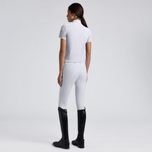 Jersey Mesh Inserts Short Sleeve Show Shirt in White