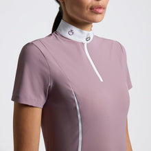 Jersey Mesh Inserts Short Sleeve Show Shirt in Grape Shake
