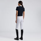 Jersey Mesh Inserts Short Sleeve Show Shirt in Navy