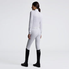 Laser-Cut Technical Knit Long Sleeve Show Shirt in White