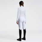 Perforated Long Sleeve Show Shirt in White