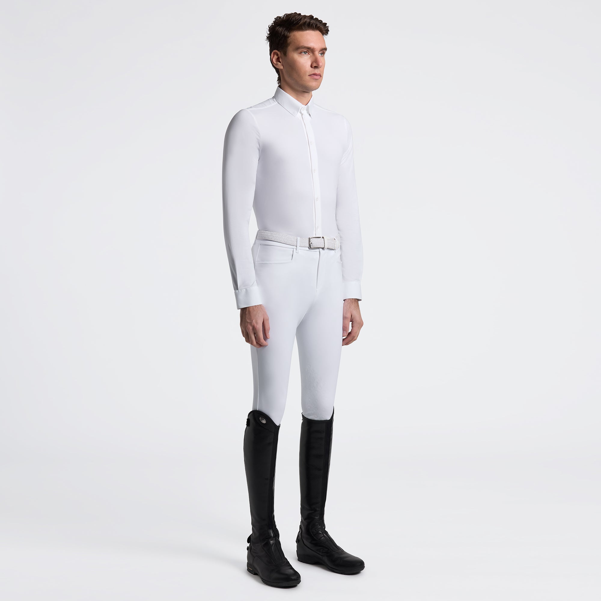 Guibert Oxford Long Sleeve Show Shirt in White