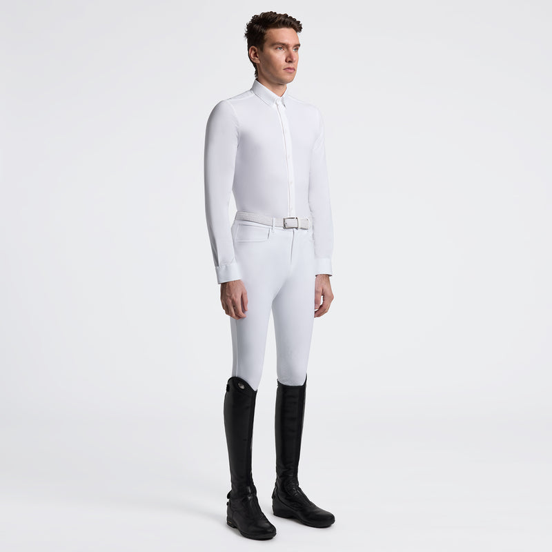 Guibert Oxford Long Sleeve Show Shirt in White