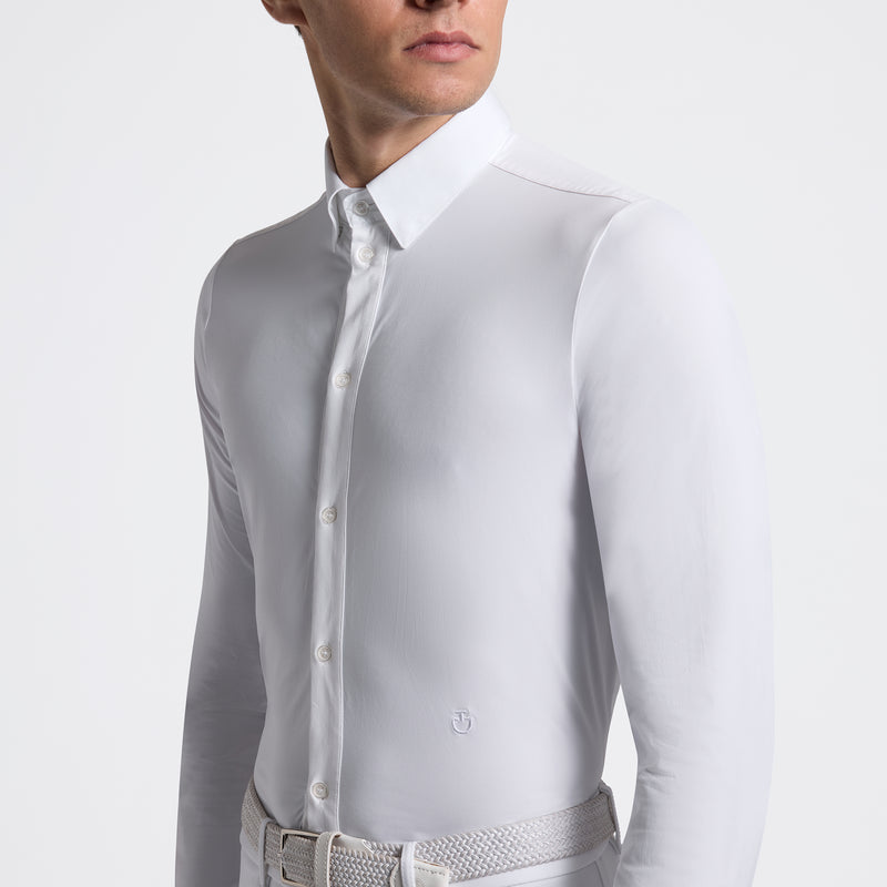 Guibert Oxford Long Sleeve Show Shirt in White