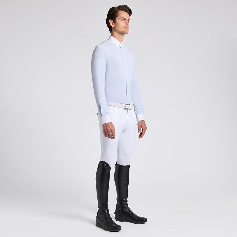 Guibert Oxford Long Sleeve Show Shirt in Blue