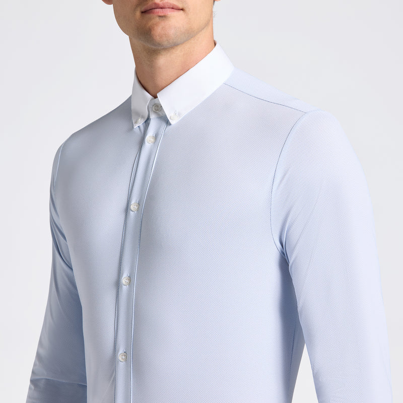 Guibert Oxford Long Sleeve Show Shirt in Blue