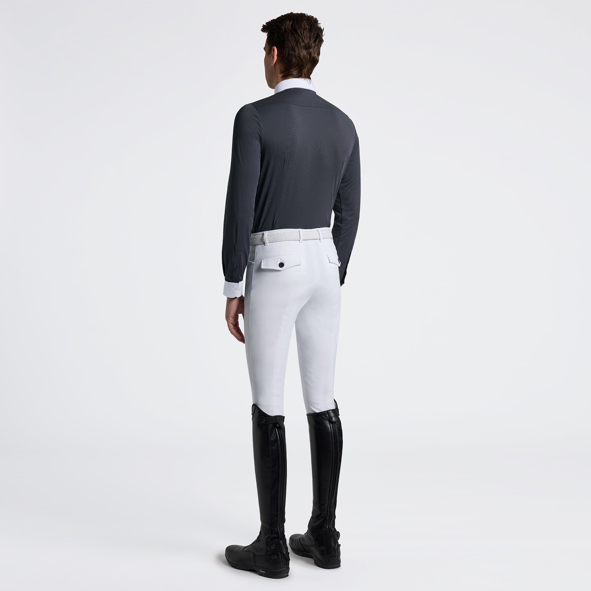 Guibert Oxford Long Sleeve Show Shirt in Slate Blue