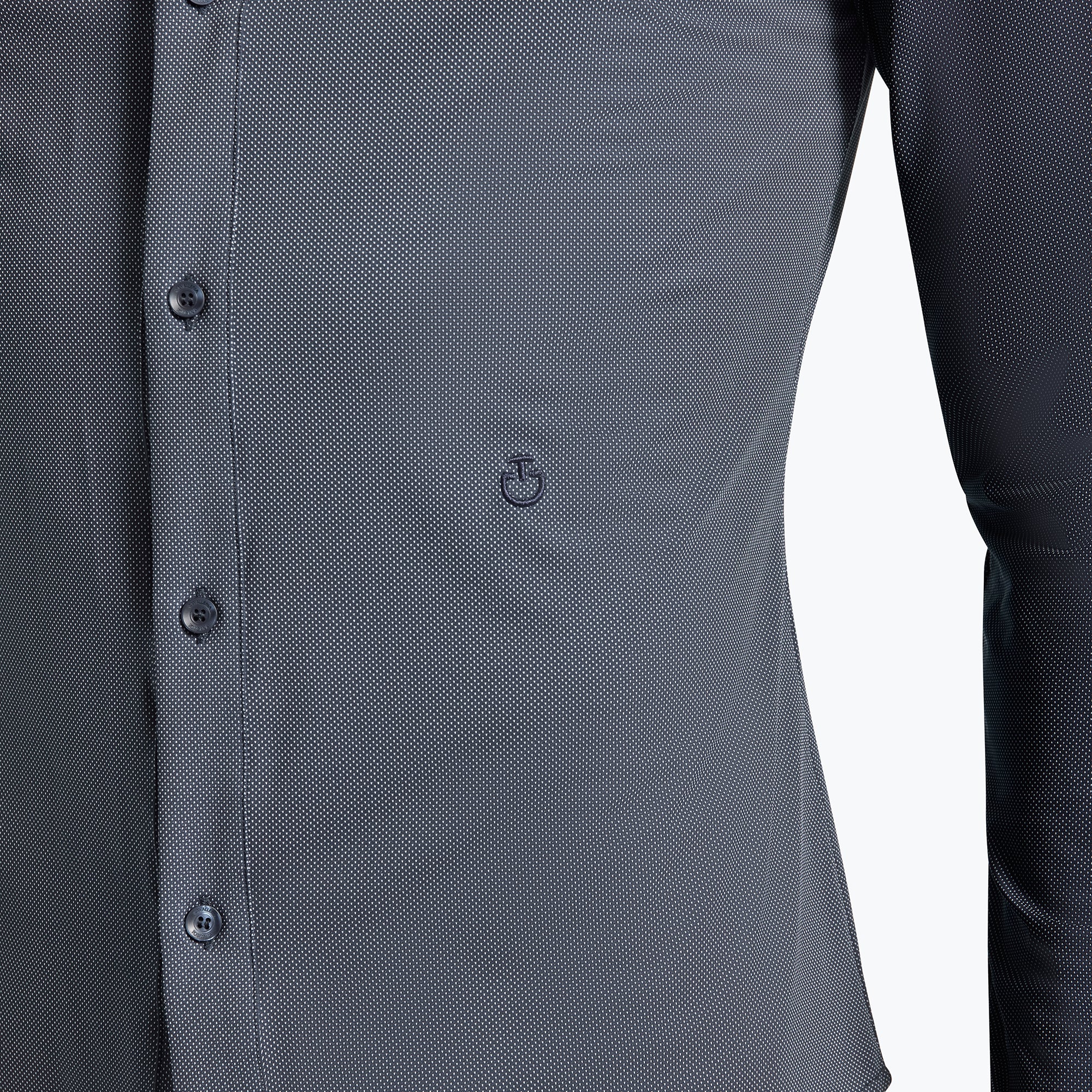 Guibert Oxford Long Sleeve Show Shirt in Slate Blue