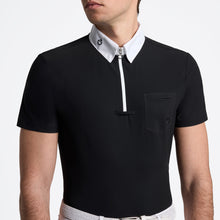 Jersey Short Sleeve with Pocket Show Shirt in Black