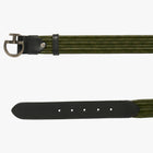 Woven Elastic Fabric Belt in Forest Green