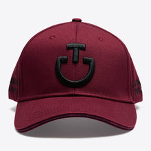Cotton Cap with an Embroidered Logo in Bordeaux