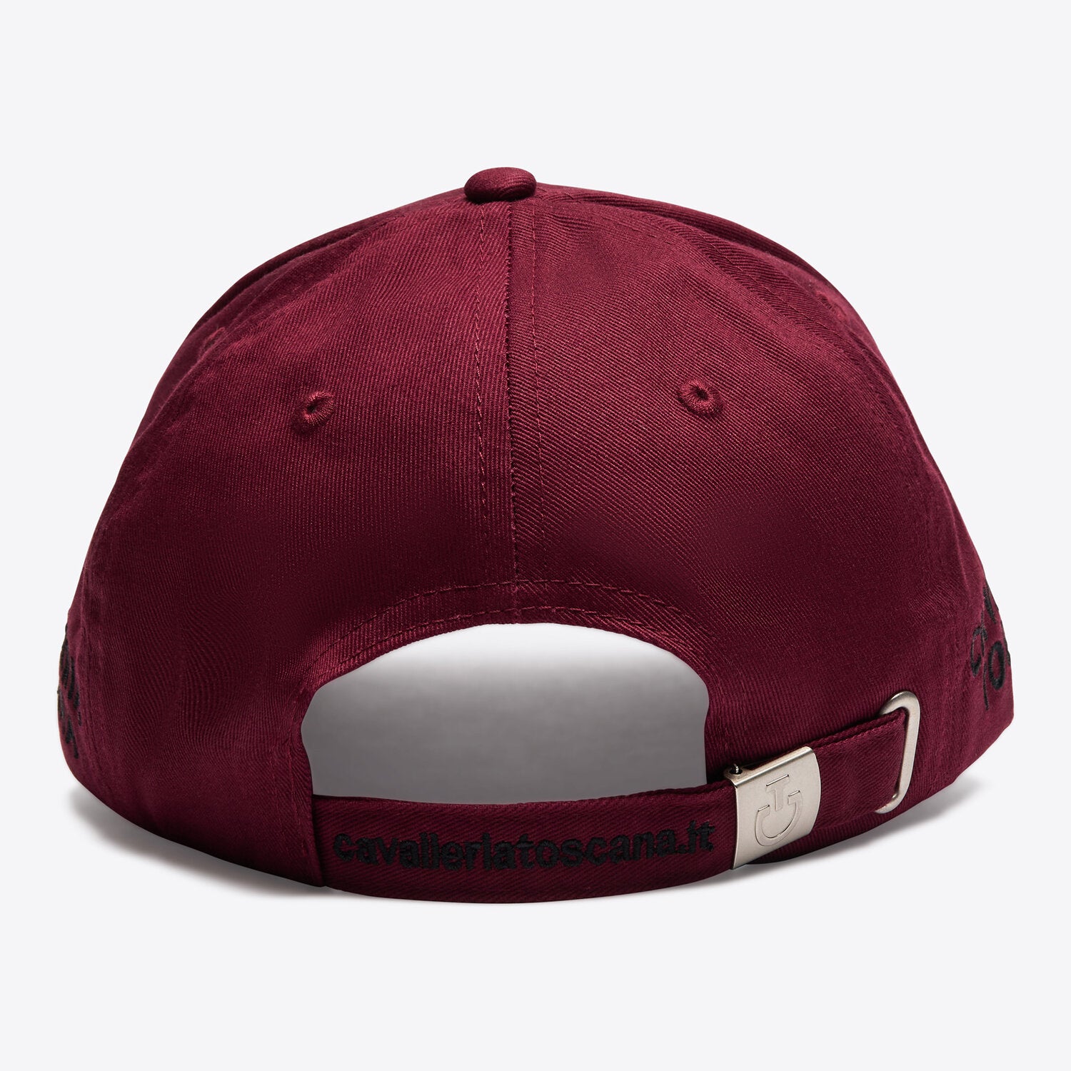 Cotton Cap with an Embroidered Logo in Bordeaux