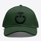 Cotton Cap with an Embroidered Logo in Dark Green