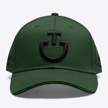 Cotton Cap with an Embroidered Logo in Dark Green