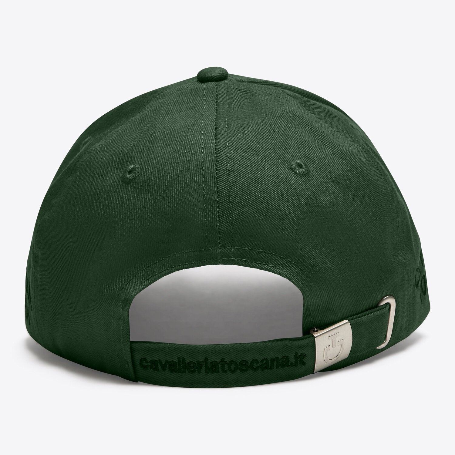 Cotton Cap with an Embroidered Logo in Dark Green