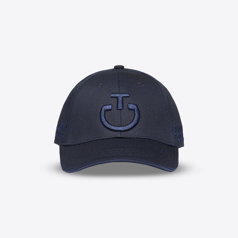 Cotton Cap with an Embroidered Logo in Navy