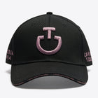 Cotton Cap with an Embroidered Logo in Black/Grape Shake