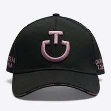 Cotton Cap with an Embroidered Logo in Black/Grape Shake