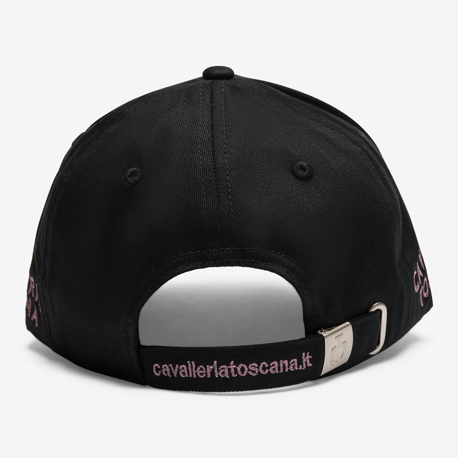 Cotton Cap with an Embroidered Logo in Black/Grape Shake