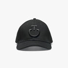 Cotton Cap with an Embroidered Logo in Black