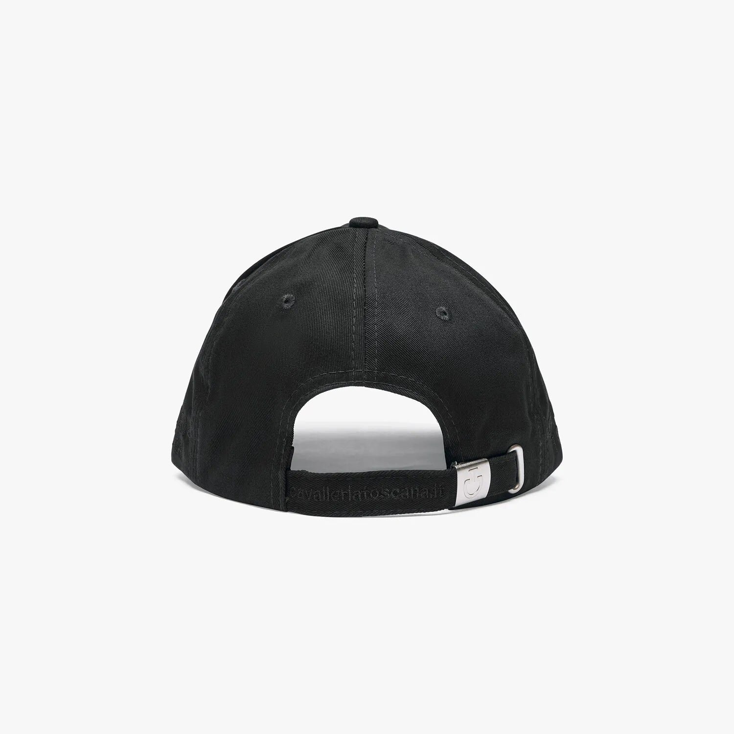 Cotton Cap with an Embroidered Logo in Black