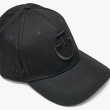 Cotton Cap with an Embroidered Logo in Black