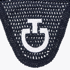 Lightweight Crochet Ear Bonnet in Navy