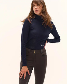Calder Long Sleeve Turtleneck Top in Marine