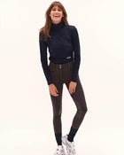 Calder Long Sleeve Turtleneck Top in Marine