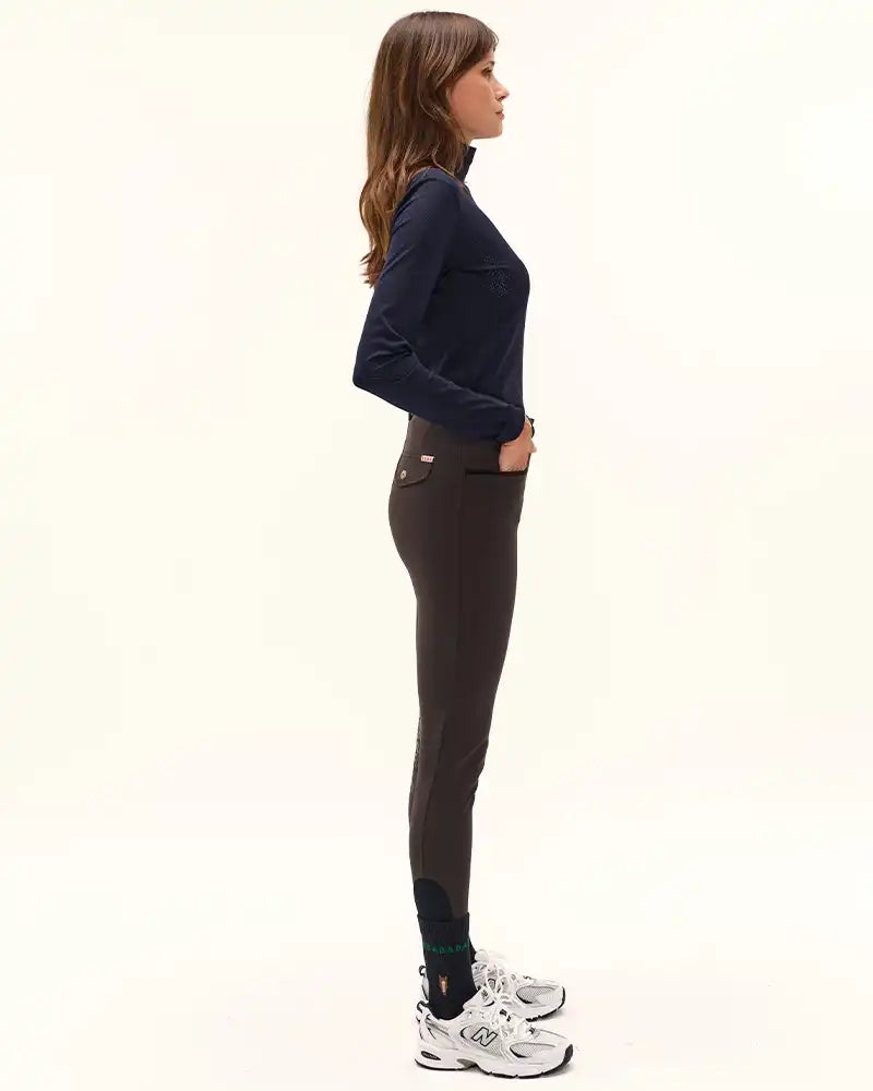 Calder Long Sleeve Turtleneck Top in Marine