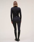 Calder Long Sleeve Turtleneck Top in Black