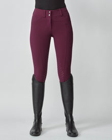 Compression Performance Breeches in Burgundy