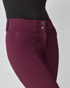 Compression Performance Breeches in Burgundy