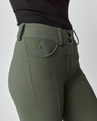 Compression Performance Breeches in Green