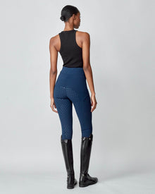 Compression Pull-On Riding Breeches in Navy