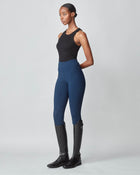 Compression Pull-On Riding Breeches in Navy
