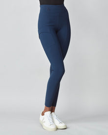 Compression Pull-On Riding Breeches in Navy